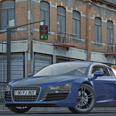 Мой Новый Audi R8 модель и анимация сцены