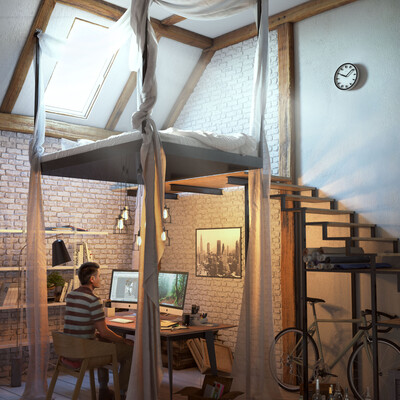 Lonely Architect's Bedroom