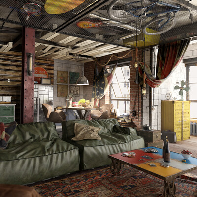 "Kashirskiy" loft apartment