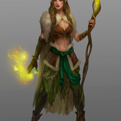 Female druid concept