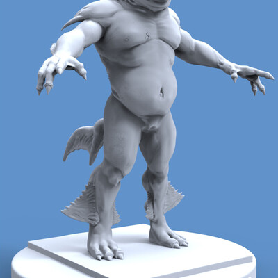 [RJN Studio] Shark-Man [Benchly's Beast] High-Poly
