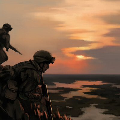 Вечер. Атака.