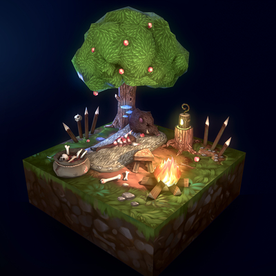 Временный лагерь огра