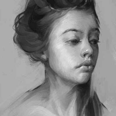 portrait.girl.b&w
