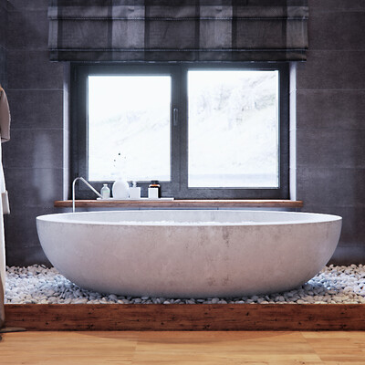 dark bathroom