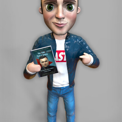 Мультяшная 3D-модель Николая Соболева