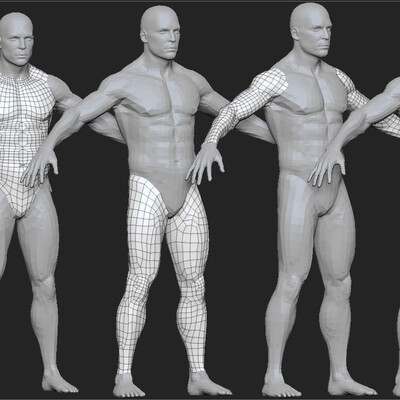 Men Body Topology for Animation FREE