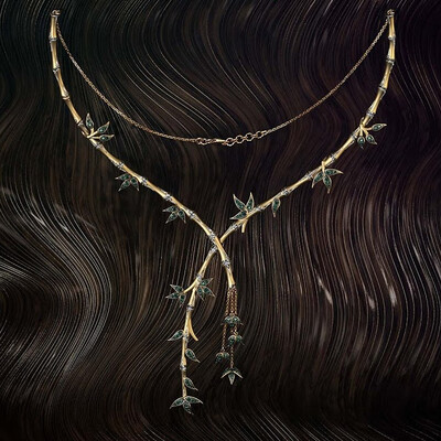 Wood and Gold Jewellry Presentation 