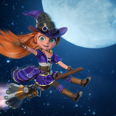 Little steampunk witch