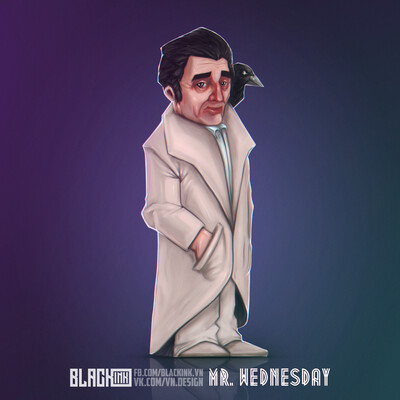 American Gods "Mr. Wednesday" by Blackink