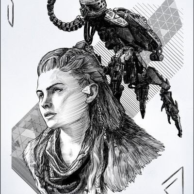 Horizon zero dawn. Фанарт.