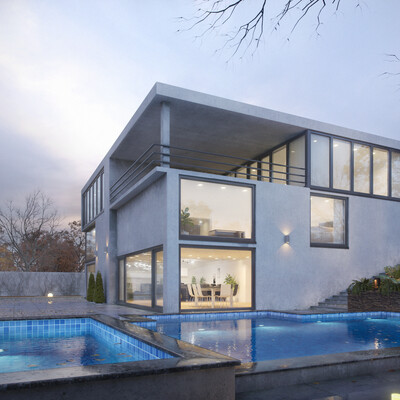 Autumn mood - modern house