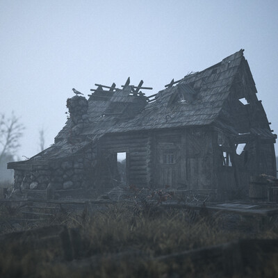 По мотивам Ведьмака(lowpoly, marmoset render)