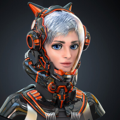 Sci-Fi бюст по концепту Ching Yeh 
