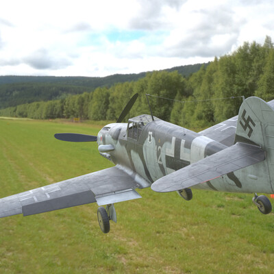 БФ-109 Немецкий истребитель (PBR материалы)