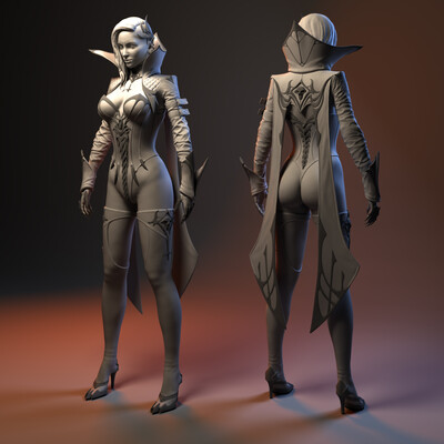 Elza hi-poly