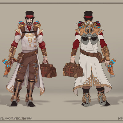 concept art, steampunk doctor