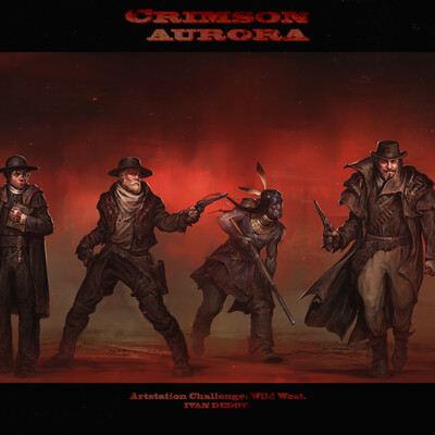 Crimson Aurora. Artstation Challenge: Wild West.