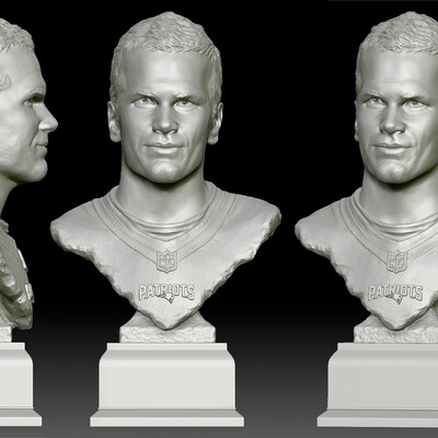 Tom Brady Бюст для 3D печати