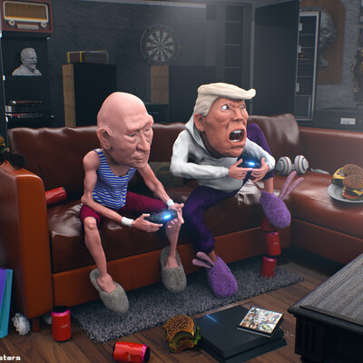 Путин и Трамп играют в FIFA!