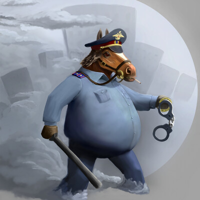 Полицейский конь 
