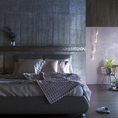 Pink and concrete