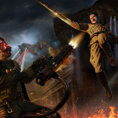 ''Stalinator vs Aryan sword''