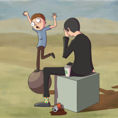 Morty on the ball