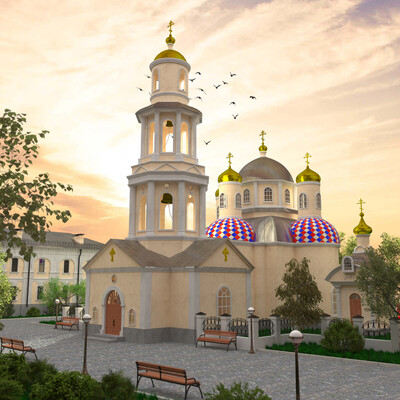 Храм на рассвете