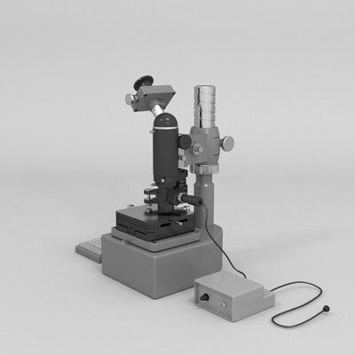3d модель микроскопа для сайта rscim.ru.