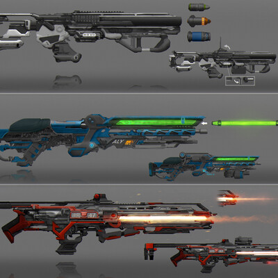 Sci-Fi guns concept for personal project