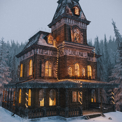 Christmas mansion