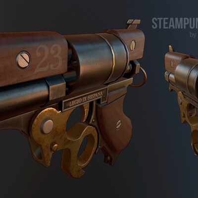 Steampunk gun - revolver