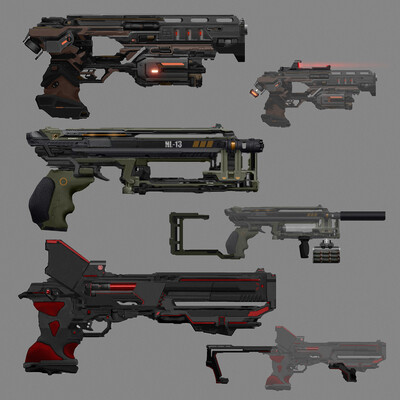 Sci-Fi pistol concept for personal project 2