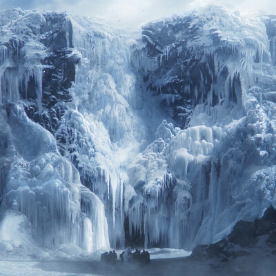 Frozen waterfall