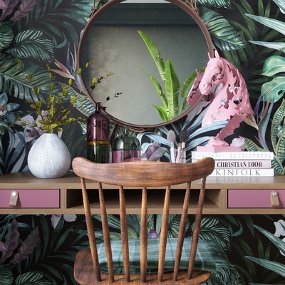 Pink palm room