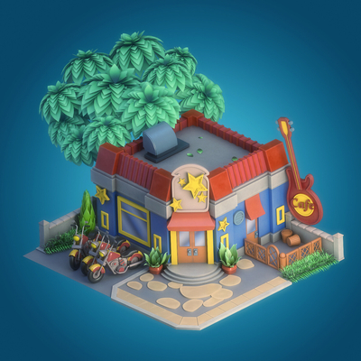 Cartoon cafe