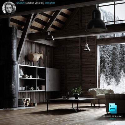 Сhalet. Interior 3D Visualization