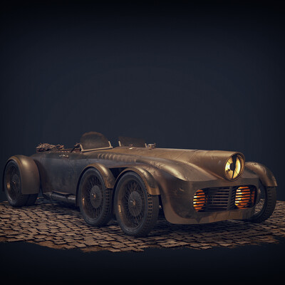 Steam racing car