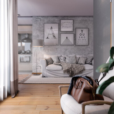 Old interior render