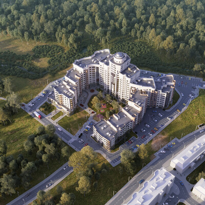 Визуализация ЖК "Вера" для сайта застройщика.
