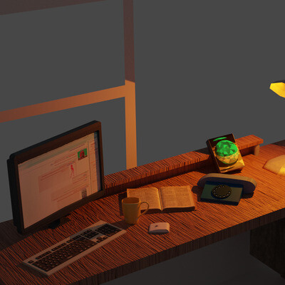 Low-poly игровая локация