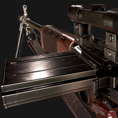 FG 42 rifle of nazi Germany gameready model