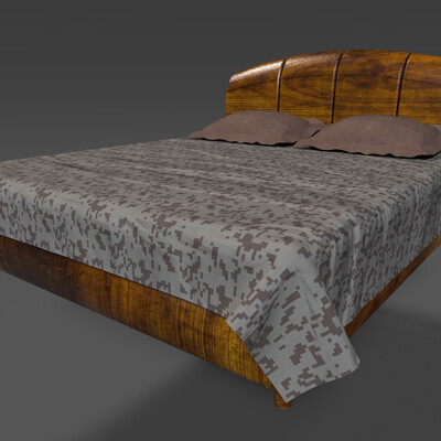 Lacquered bed