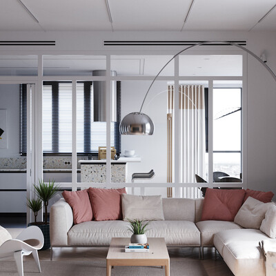 Mid-century modern interior