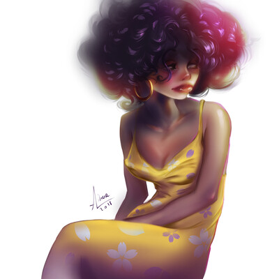 girl in yellow