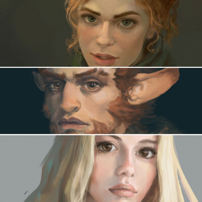 sketches of portraits
