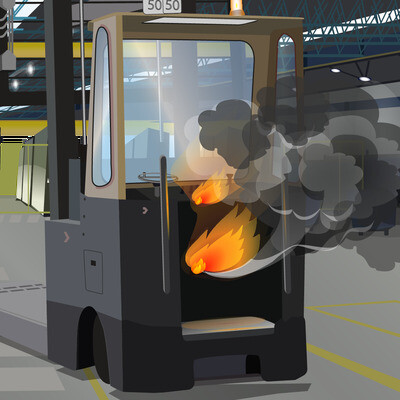 safety when driving a loader