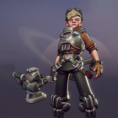 Hammer boy 3D game character