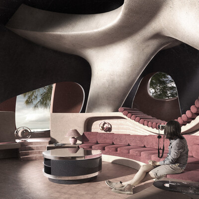 Retro Futuristic 3D visualization